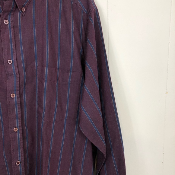 Vintage Single Stitch Striped Button Down Sz XL - Picture 6 of 10